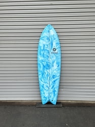 Blue Quad Fin Retro Fish Surfboard