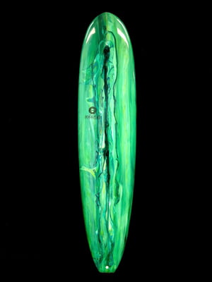Green Abstract Noserider Longboard Surfboard