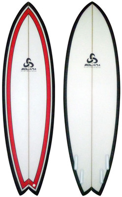 Download Red Hybrid Quad Fish Surfboard