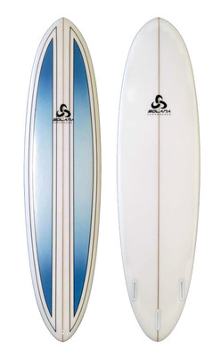 Dark Blue Pinline Hybrid Funboard Surfboard
