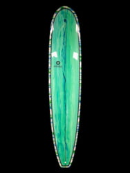Green Abstract CSM Longboard Surfboard