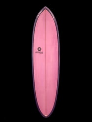 Purple and Grey Abstract Retro Single Fin Egg Surfboard