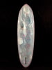 Purple and Grey Abstract Retro Single Fin Egg Surfboard
