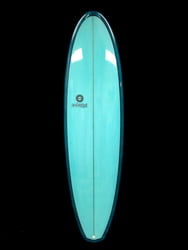 Teal and Grey Plow Egg Surfboard