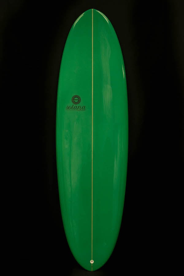 Green Twin Plus 1 Retro Single Fin Egg Surfboard