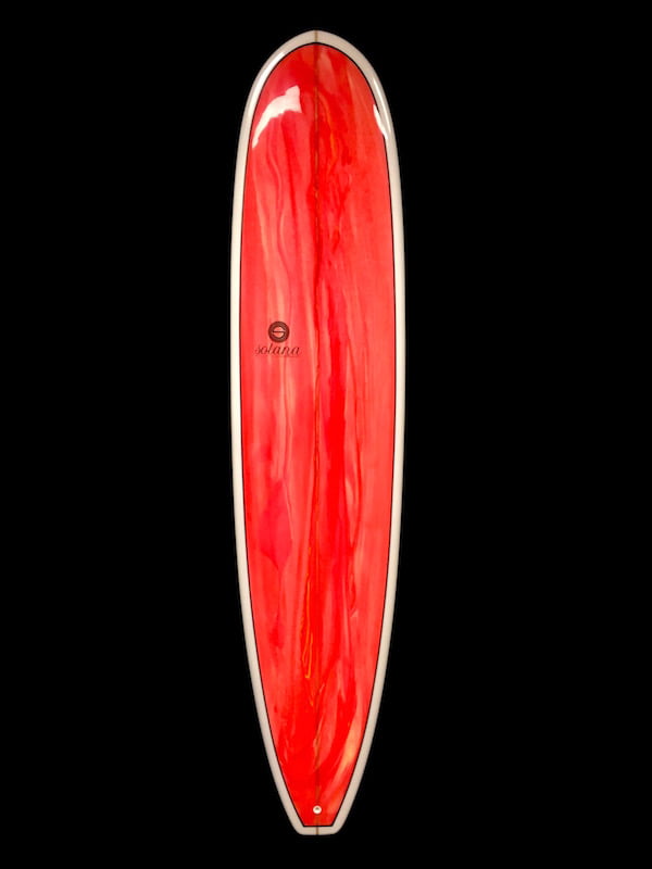Red Abstract CSM Longboard Surfboard